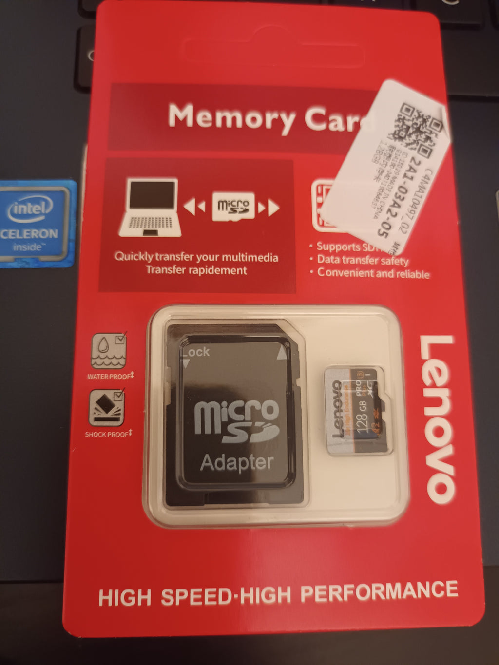 Carte Micro SD 128 Go avec adaptateur SD. Lenovo. 4 K  High Performance